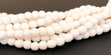 Whitewood Round, Natural Wood Beads, Wood Round 6mm, Bleached Dica 16" Strand