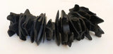 Coconut Wood Chips, Extra Large Coco Chips Black, Coconut Shell, Natural Wood Beads 30pc