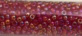 30 Grams Japanese Seed Beads Destash Size 11/0- Transparent Rainbow Strawberry