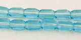 Czech Glass Faceted Oval Beads Aqua Blue