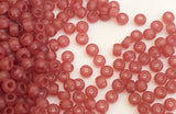 30 Grams Japanese Seed Beads Destash Size 11/0- Transparent Frosted Brick Red