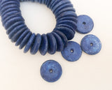 20mm Coconut Pukalet Disc Rondelle Spacer Beads Navy-30pc
