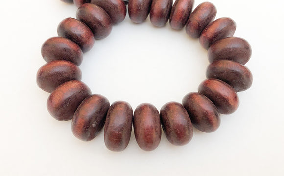 Large Wood Beads Abacus Wood Beads 20mm Wood Rondelle Spacers Brown 7 –  909beads