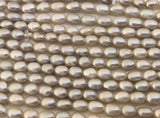 Light Gray Freshwater Pearls Rice Pearls 3mm