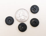 15mm Coconut wood discs, coco rondelle black coconut shell, natural wood beads-30pc