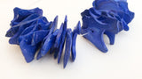 Coconut Wood Chips, Extra Large Coco, Coconut Shell Royal Blue 30 pc