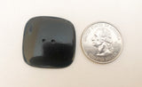8 square black buttons horn for crafts and accessories