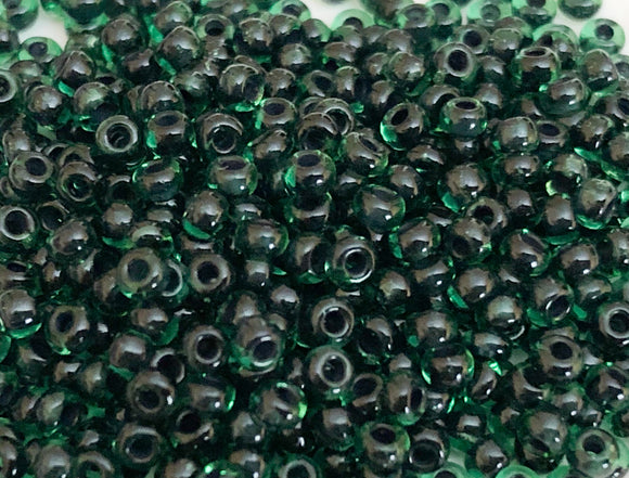30 Grams Japanese Seed Beads Destash Size 11/0- Transparent Khaki Green
