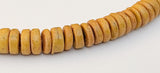 Coconut Shell Beads Rondelle 10MM Mustard Yellow