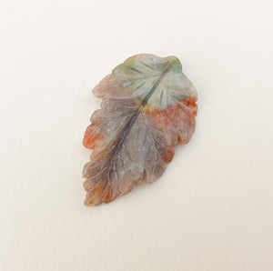 Stone Leaf Pendant Focal Bead
