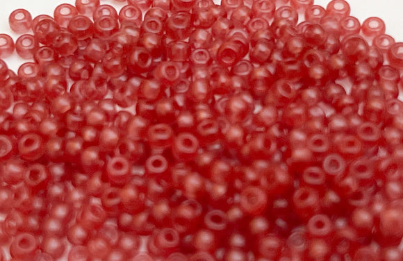 30 Grams Japanese Seed Beads Destash Size 11/0- Transparent Wine Red