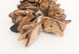 Large Coconut Wood Chips, Coco Chip Natural, Coconut Shell, Natural Wood Beads 7" strand