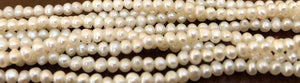 White Freshwater Potato Pearls 3mm Small Potato Pearls