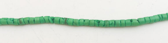 3-4mm Coconut Heishi, Coco Heishi, Coconut Shell Tube Beads, Natural Wood Beads, Coconut Shell Heishi  Green 24