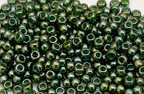 30 Grams Seed Beads Japanese Seed Beads Size 11/0- Olive Green Destash