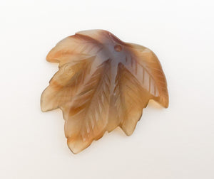 Carved Leaf Pendant Bead