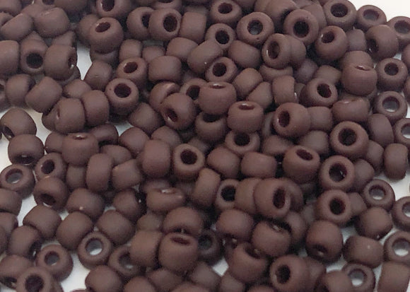 Japanese Seed Beads 11/0 Opaque Brown Destash 30 grams