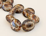 Limpet shell beads natural shell beads 16" strand